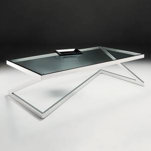 Somnus glass and steel occasional tables, Julian Foye