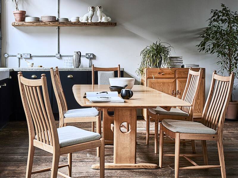 ercol Windsor dining ash wood, Julian Foye