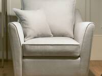 Collins & Hayes swivel chair in fabric, Julian Foye