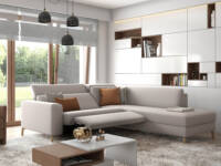 Rom Cassi leather sofa, modular, Julian Foye