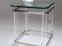 Bravo Art Deco style glass lamp table, Julian Foye