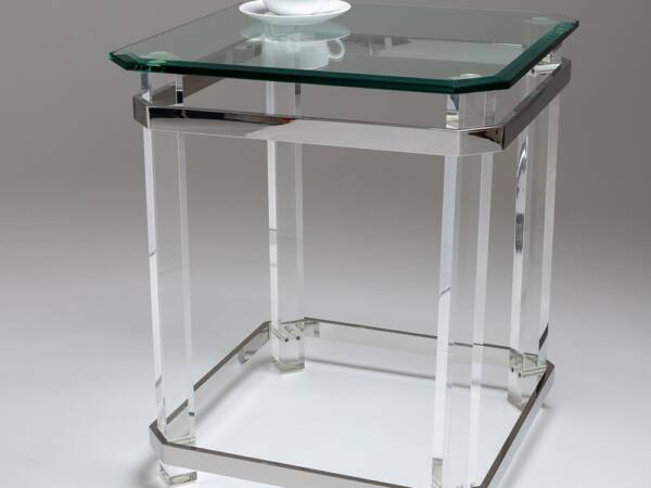 Bravo Art Deco style glass lamp table, Julian Foye