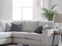 Olivia, corner, sofa, aqua, clean