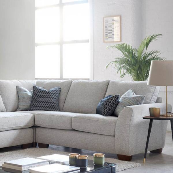 Olivia, corner, sofa, aqua, clean