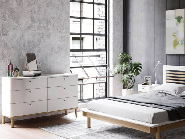 Tranquil, painted bedroom furniture, Julian Foye