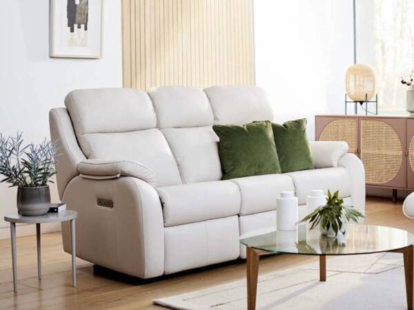 G Plan Kingsbury Leather Sofa