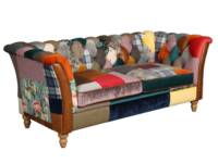 Ryder fabric and leather patchwork sofa, Julian Foye
