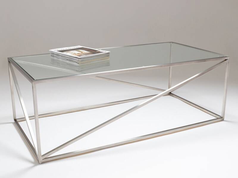 Leto glass top coffee table, Julian Foye