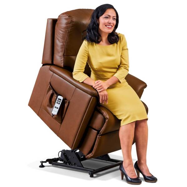 Lexi riser recliner shown in leather