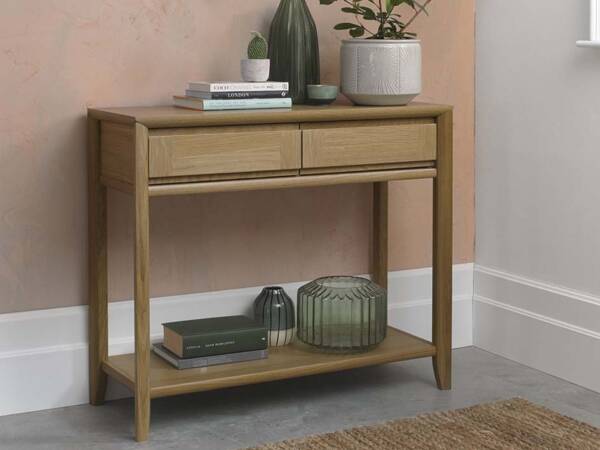 Bria Oak Console Table