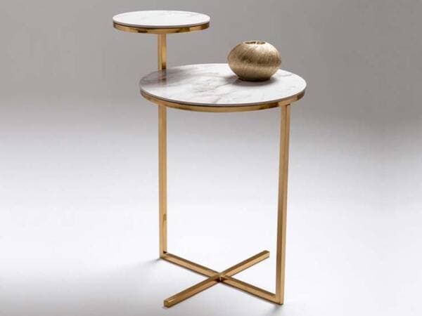 Cherish brass side table