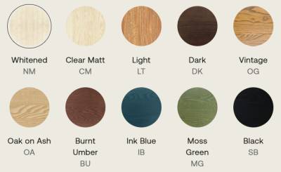 Ercol Fairmile table finish options