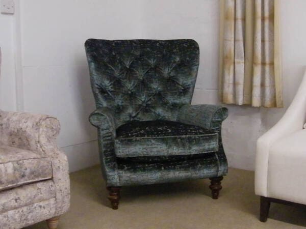 Bretton Buttoned Wing Chair