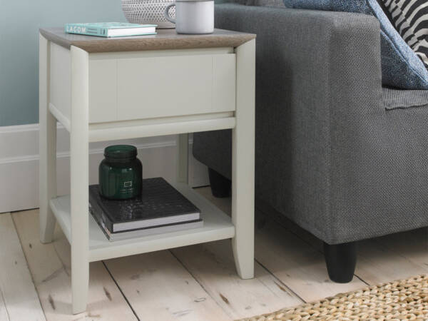 Bria Grey Washed Lamp Table