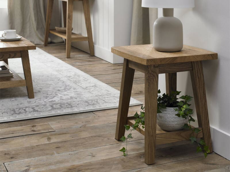 Cameron Oak Lamp Table