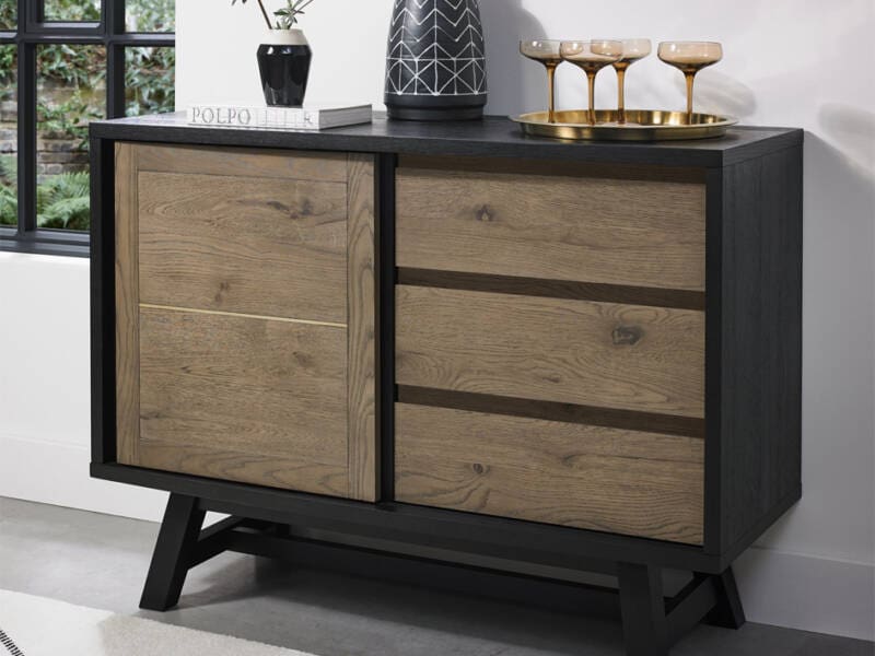 Cameron Weathered Oak Narrow Sideboard