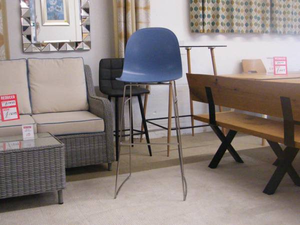 Candy Blue Academy Bar Stool