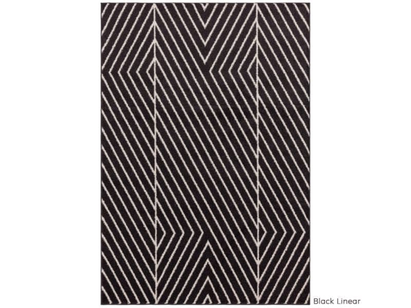 Muse Black Linear Rug