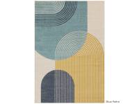 Muse Blue Retro Rug