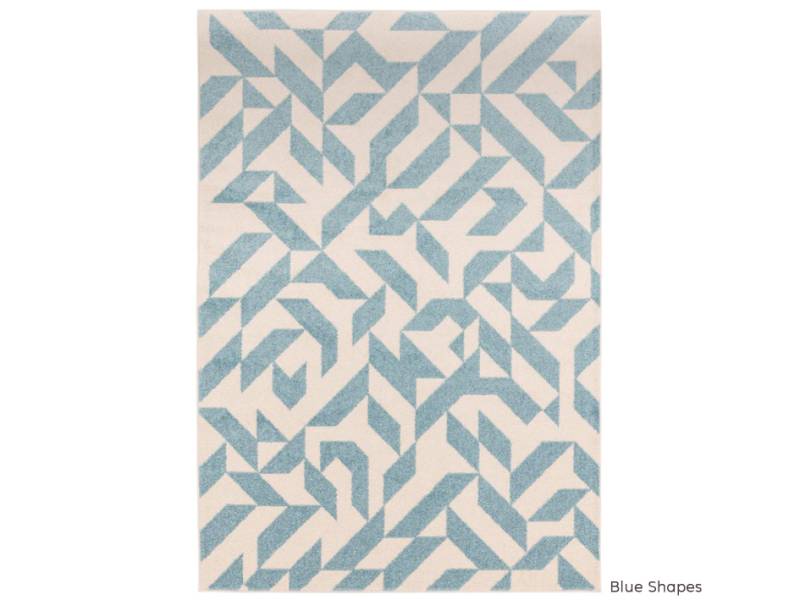 Muse Blue Shapes rug