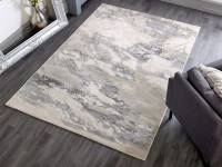 Aurora cloud metallic rug in a room