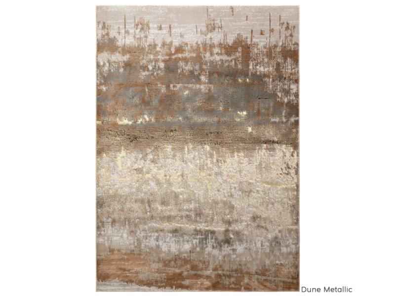 Aurora dune metallic rug