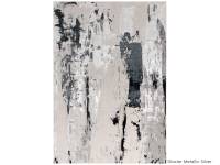 Aurora glacier metallic silver rug