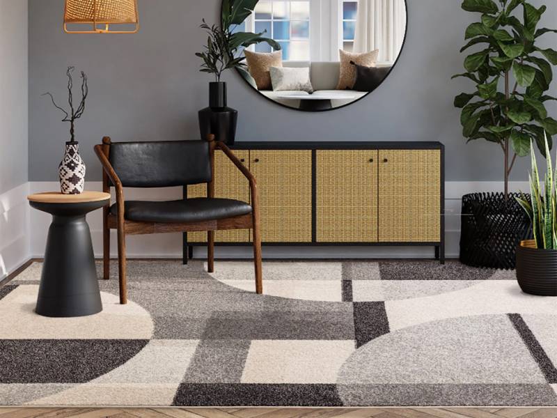 Muse Grey Art Deco in a living room