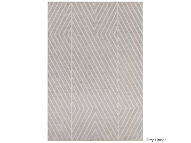 muse grey linear rug