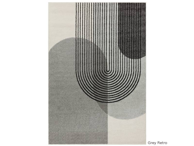 Muse grey retro rug