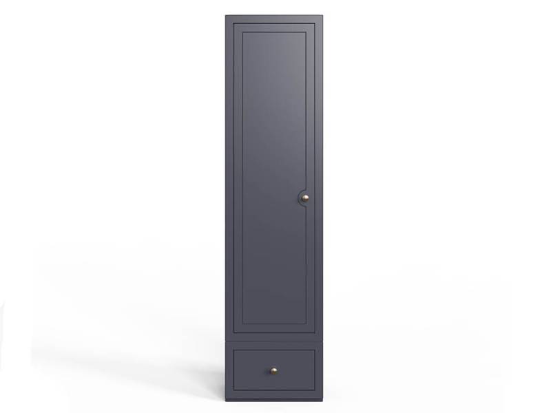 Blue florence wardrobe narrow on a white background