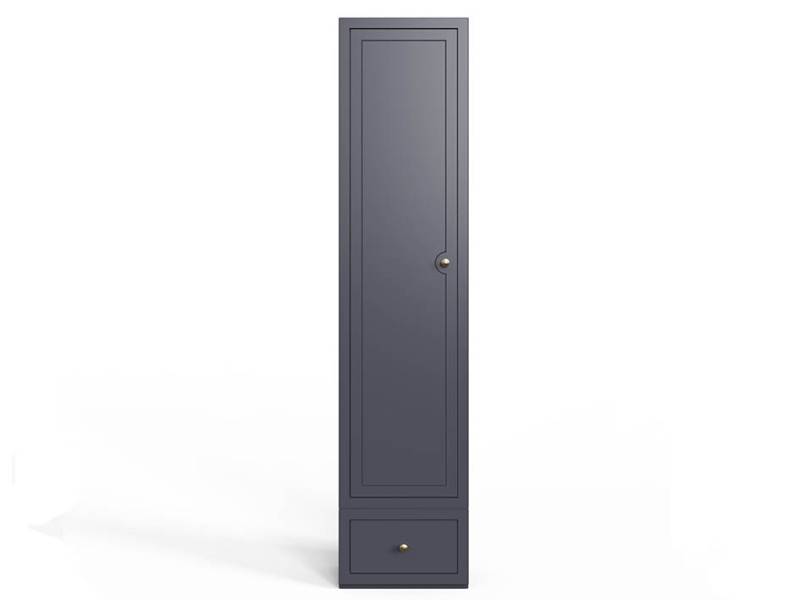 Blue florence wardrobe narrow on a white background