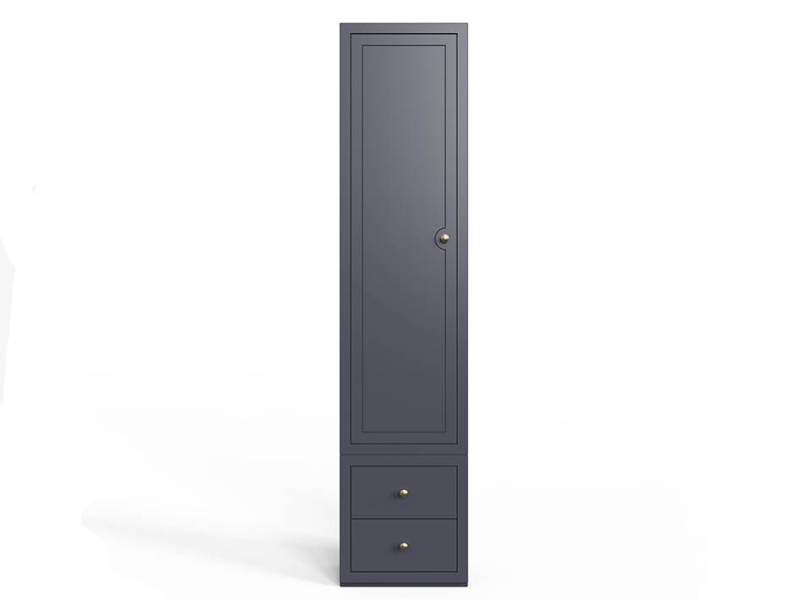 Blue florence wardrobe narrow on a white background