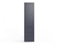 Blue florence wardrobe narrow on a white background