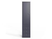 Blue florence wardrobe narrow on a white background