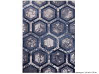 Aurora Hexagon Metallic Blue rug