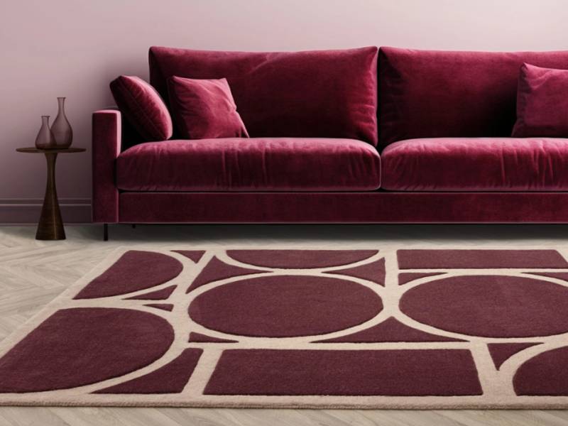Metro plum rug