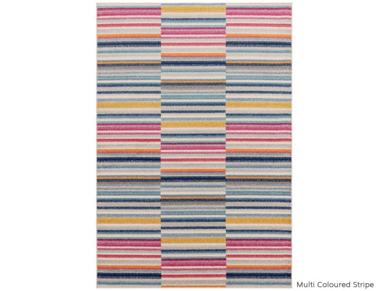 Muse multi coloured stripe rug