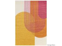 Muse orange retro rug