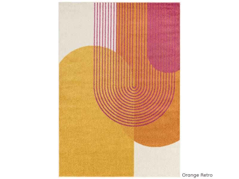 Muse orange retro rug