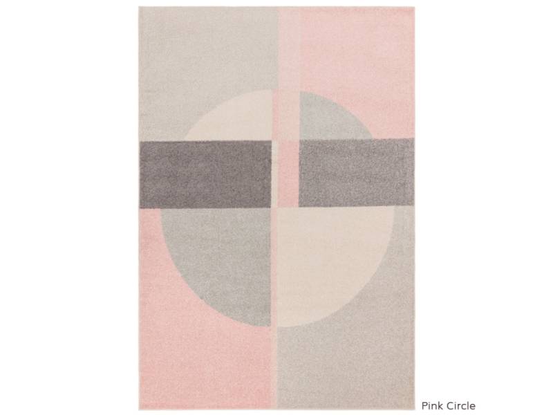 Muse pink circle rug