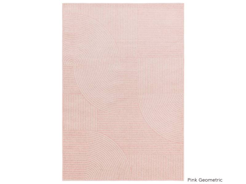 Muse pink geometric rug