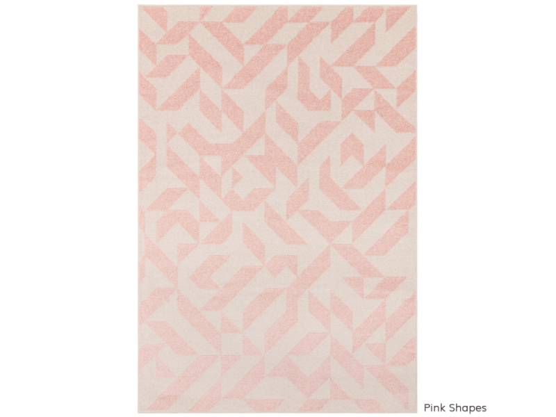 Muse pink shapes rug