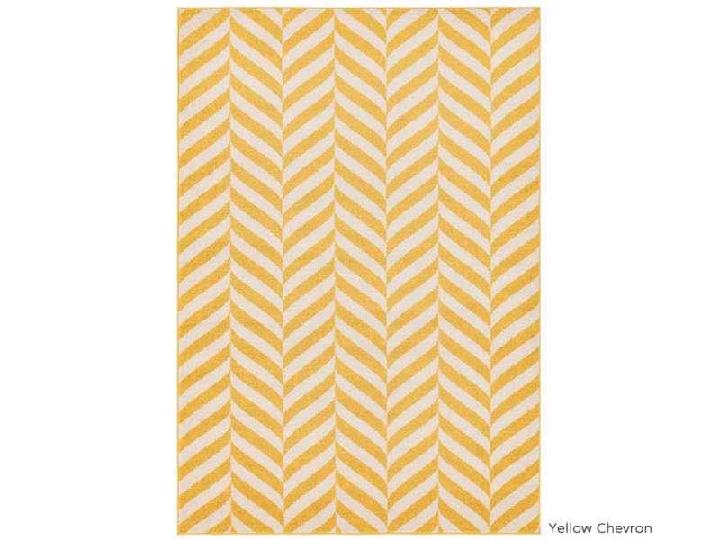 Muse yellow chevron rug