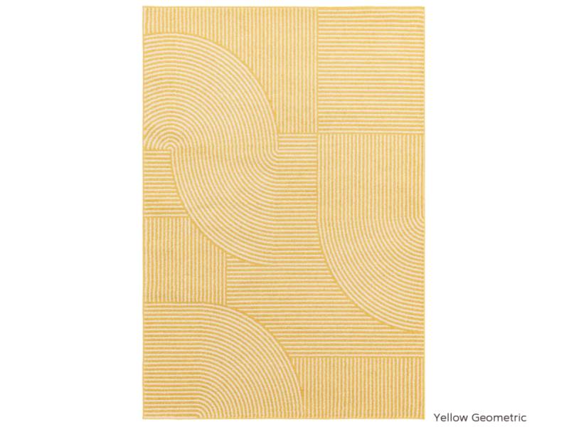Muse yellow geometric rug