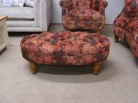 Wesley fabric footstool
