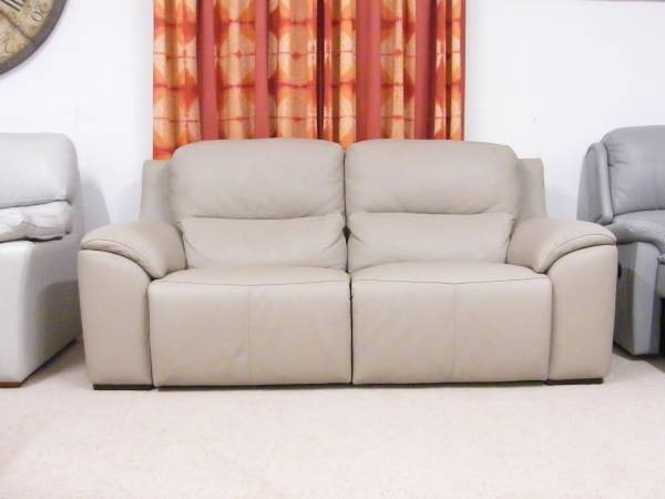 Ornella Large Leather 2 Seater Manual Recliner