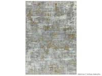 Orion abstract yellow metallic rug