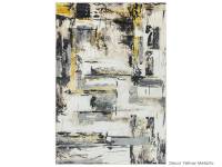 Orion decor yellow metallic rug