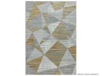 Orion blocks yellow metallic rug